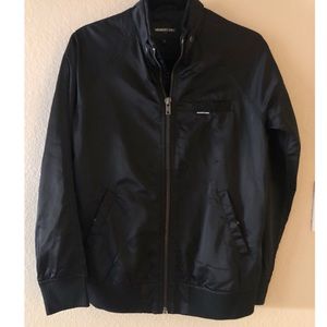 Members Only Washed Satin Black Boyfriend Jacket